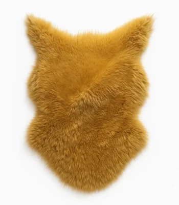 فرشینه خز ترک عسلی خیلی ضخیم از کلکسیون high luxe واردات انحصاری توسط ترک ایپلیک (150در80≈90)