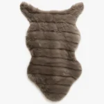 فرشینه خز ترک خاکستری خیلی ضخیم از کلکسیون high luxe واردات انحصاری توسط ترک ایپلیک (150در80≈90)