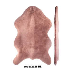 فرشینه خز ترک صورتی خیلی ضخیم از کلکسیون high luxe واردات انحصاری توسط ترک ایپلیک (150در80≈90)