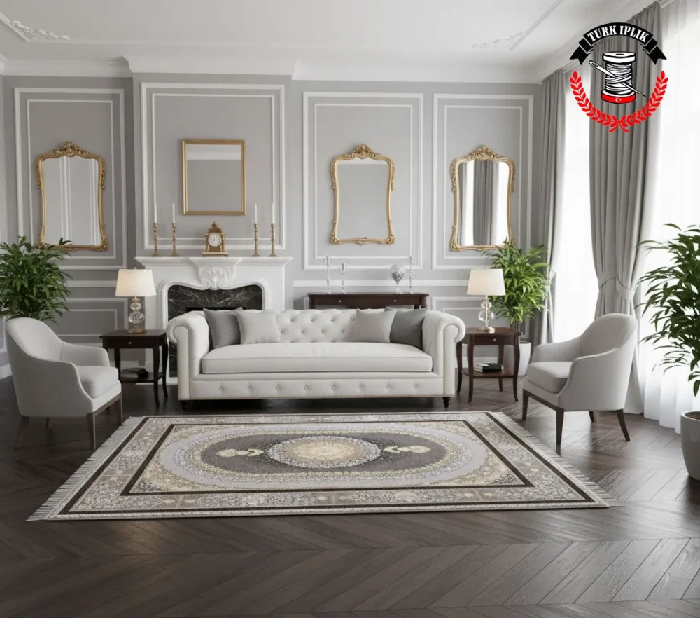 فرشینه کلکسیون "کانون" مشکی-طوسی کدh278-2 - تصویر 6