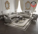 فرشینه کلکسیون "کانون" مشکی-طوسی کدh278-2 - تصویر 5
