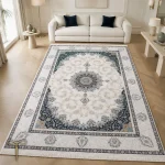 فرشینه سفید طرح کلاسیک 4 متری کد H367