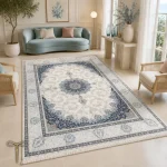 فرشینه سفید طرح کلاسیک 4 متری کد H367 - تصویر 3
