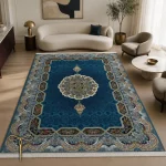 کناره سنتی آبی فیروزه ای تیره کد H134-2-c